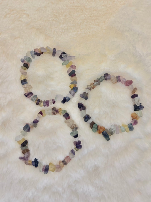 Rainbow Fluorite Crystal Bracelet