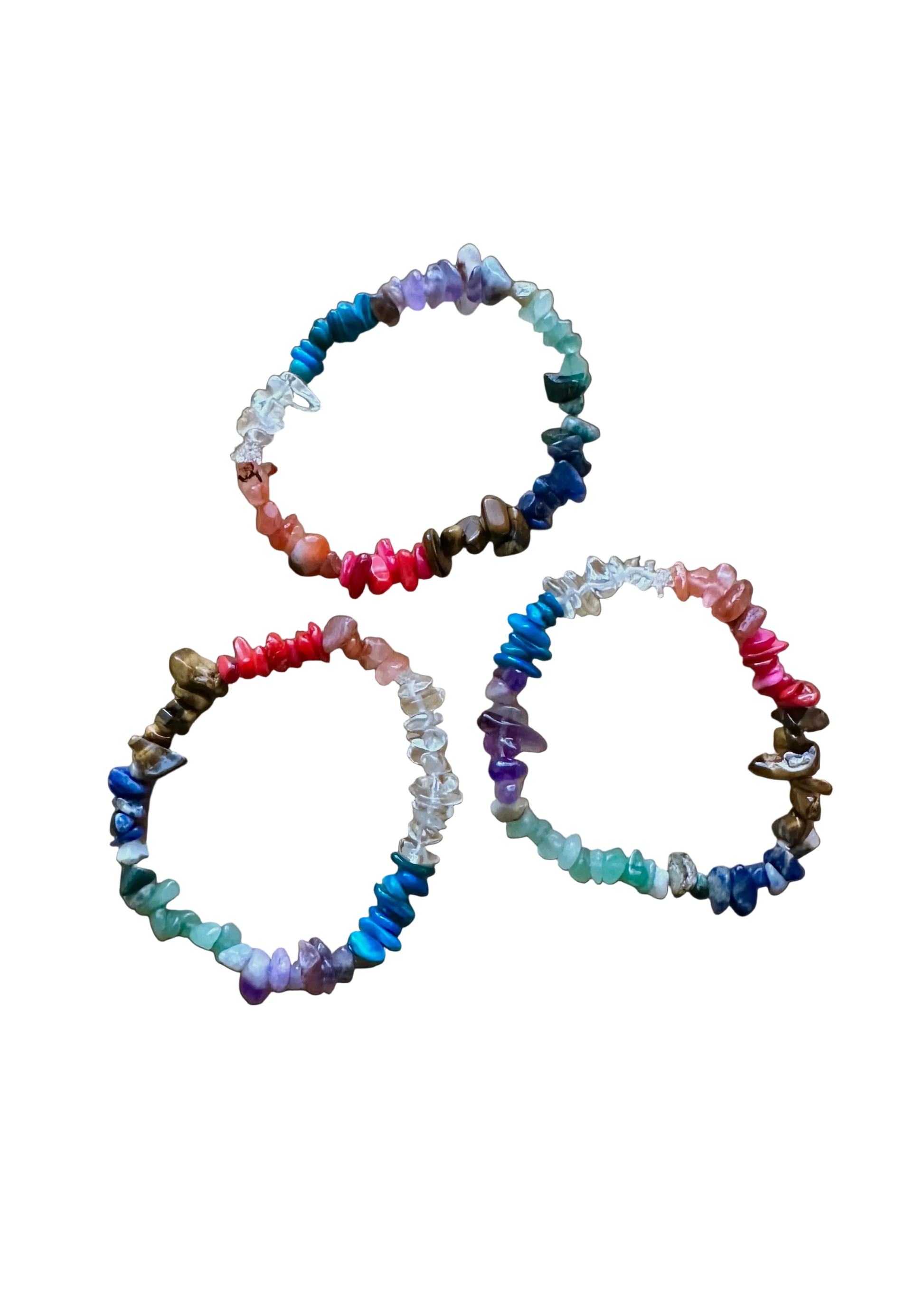 7 Chakra Crystal Chip Bracelet
