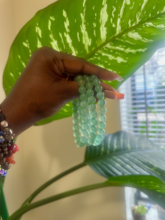 Green Aventurine Crystal Bracelet (Round)