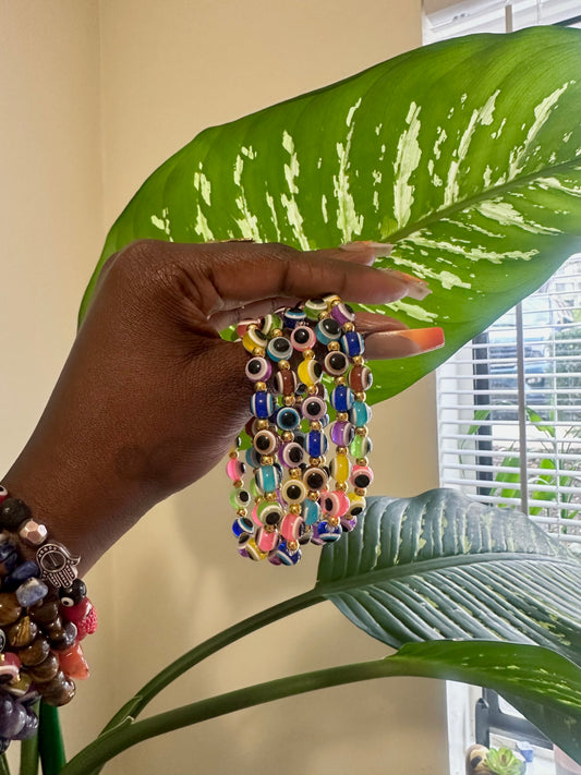 Evil Eye Spaced Bracelet (Lightweight)
