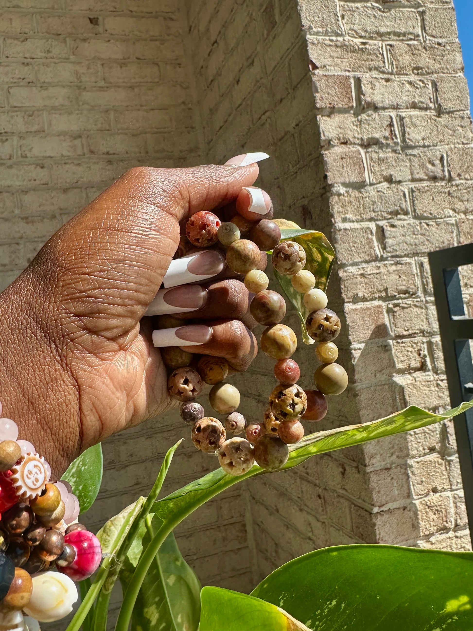 Soapstone & Yellow Rainbow Jasper Bracelet