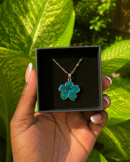 Blue Wildflower Necklace